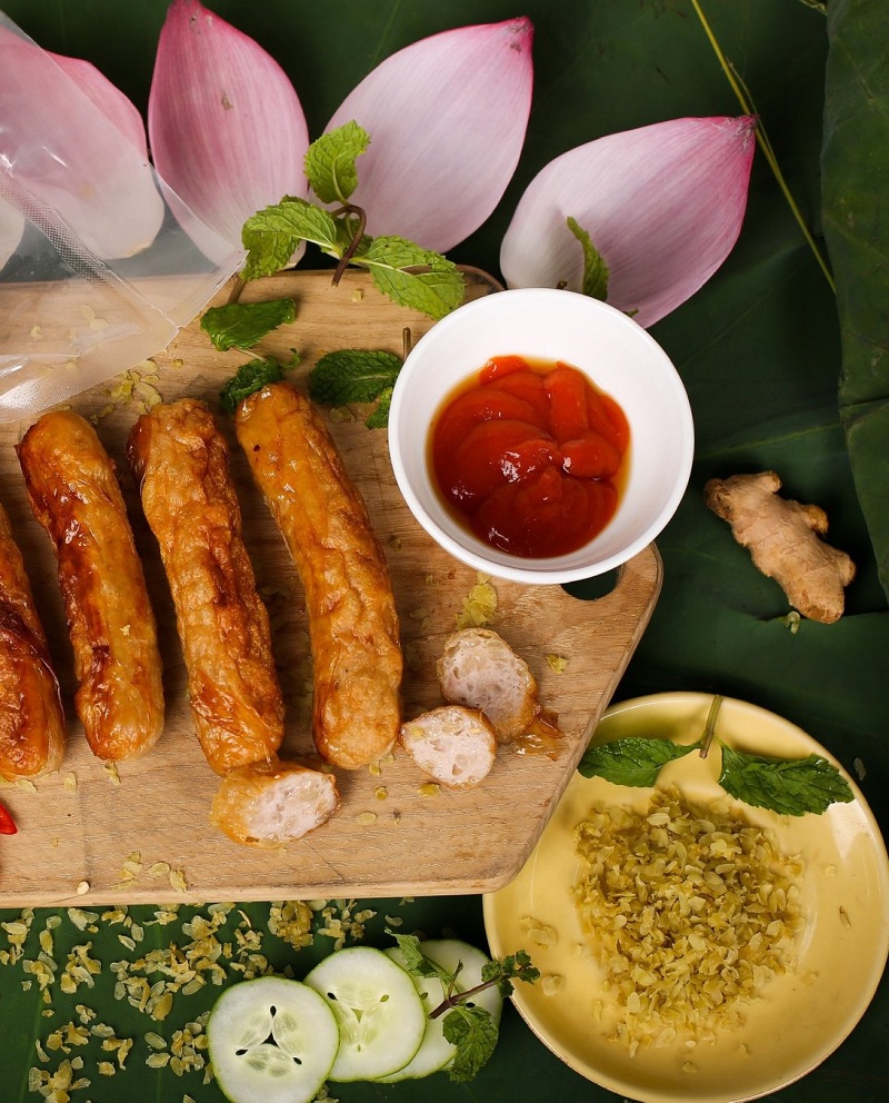 Cách làm xúc xích cốm
